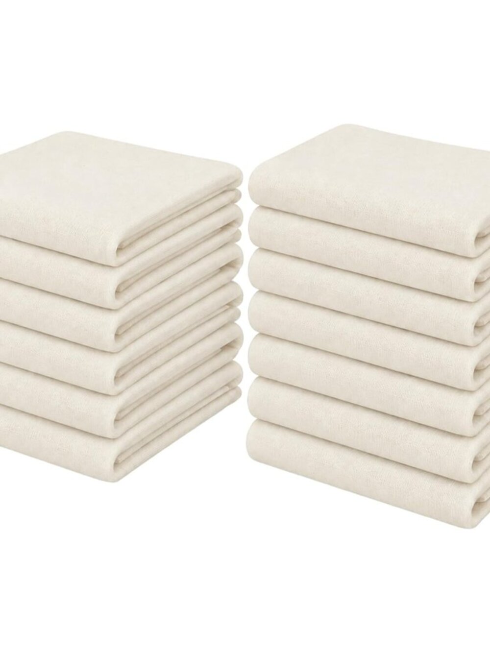 Cotton Flour Sack Dish Towels, Unbleached Tan, 13-Pack